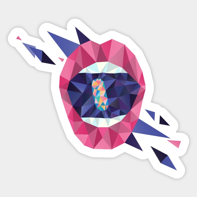 Pills in my Mouth - Triangled Lips Sticker by XOOXOO